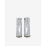 Bottines En Cuir Argenté Davy Silver