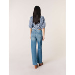 Top en organza motif floral