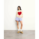 Pull Col Rond Cœur Broderie Future