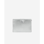 Pochette En Cuir Silver Shiny Taille Moyenne