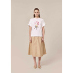 T-Shirt Taraflowers-Blanc en Coton