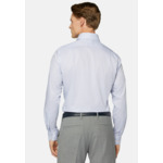 Chemise À Carreaux Bleus En Coton Et Tencel Regular Fit