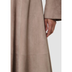 Jupe Jack-grise en cuir velours