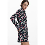 Robe chemise courte à fleurs