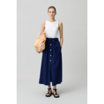 Jupe mi-longue à boutons