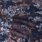 Lacoste - Housse de couette en satin de coton lavé bleu, L Botanic