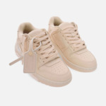 Off-White Out Of Office "For Walking" Low Tops Beige White