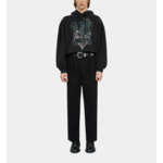 Sweatshirt À Capuche Noir Avec Sérigrahie Chaos Eagle Homme