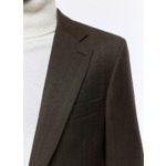 Costume ajusté en laine à chevrons