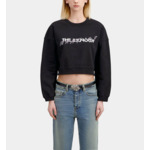 Sweatshirt What Is Court Noir Avec Strass Femme