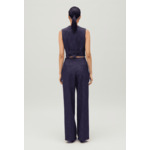 Gilet costume carreaux marine