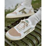 Baskets basses blanches & kaki clair