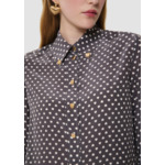 Chemise Charlot-grise imprimé mini coeurs