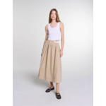 Jupe longue cloutée en coton