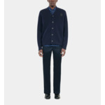 Cardigan En Laine Bleu Marine Homme