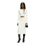 Robe en laine mélangée avec cut-out