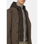 Manteau En Laine Mélangée Avec Capuche