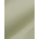 Chemise innaée col droit montant avec patte de boutonnage en satin de coton uni kaki