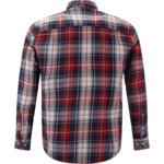 Chemise manches longues à carreaux rouge, bleu et blanc