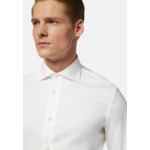 Chemise Blanche Pin Point En Coton Slim Fit