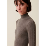 Robe maille col montant