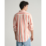 Regular Fit Bold Striped Linen Shir
