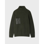 Pull Erwann en laine kaki