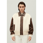 Bombers bimatière marron