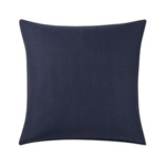 Lacoste - Taie d'oreiller en satin de coton lavé bleu, L Botanic