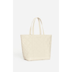 Cabas M En Cuir Matelassé En Coton Et Lin Mélangé