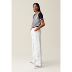 Pull court rabat marinière