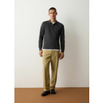 Polo à manches longues en piqué extensible