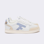 Baskets basses blanches, beiges & bleues