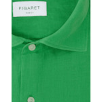 Chemise Aristote en lin vert intense
