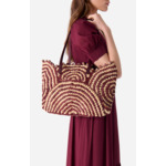 Panier Bicolore En Raphia En 100% Laine Mérinos