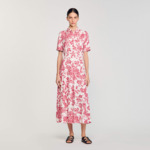 Robe longue chemise à imprimé fleuri