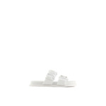 Pantoufle Nappa Pu+Met-Opt Blanc+Argent