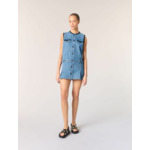 Robe en denim et galons brodés