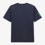 T-shirt manches courtes col rond en coton avec imprimé 15 bleu navy