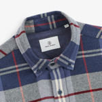 Chemise à carreaux bleu foncé