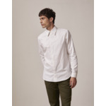 Chemise col majestueux poignets mousquetaires gorge cachée en pinpoint uni 170/2 blanc