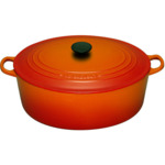 Cocotte ovale 35cm en fonte émaillée volcanique