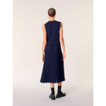 Robe longue plissée en maille