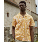 Chemise kaki & écru