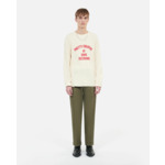 Sweatshirt Écru Sérigraphie Pretty Creative Homme