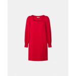 Robe courte en crêpe rouge