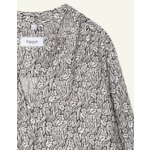 Blouse Sandra imprimé bicolore en twill noir
