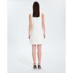 Robe courte en tweed écrue