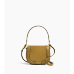 Sac bandoulière moyen modèle Ella en cuir grainé et nubuck