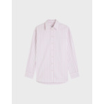 Chemise delina oversize en popeline rayée rose rose